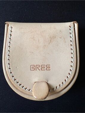 BREE Leather Coin Pouch in Natural Beige